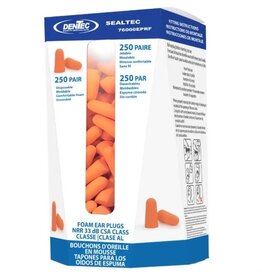 Sealtec 33 Disposable Earplugs, Bulk Refill Box (250 pr)