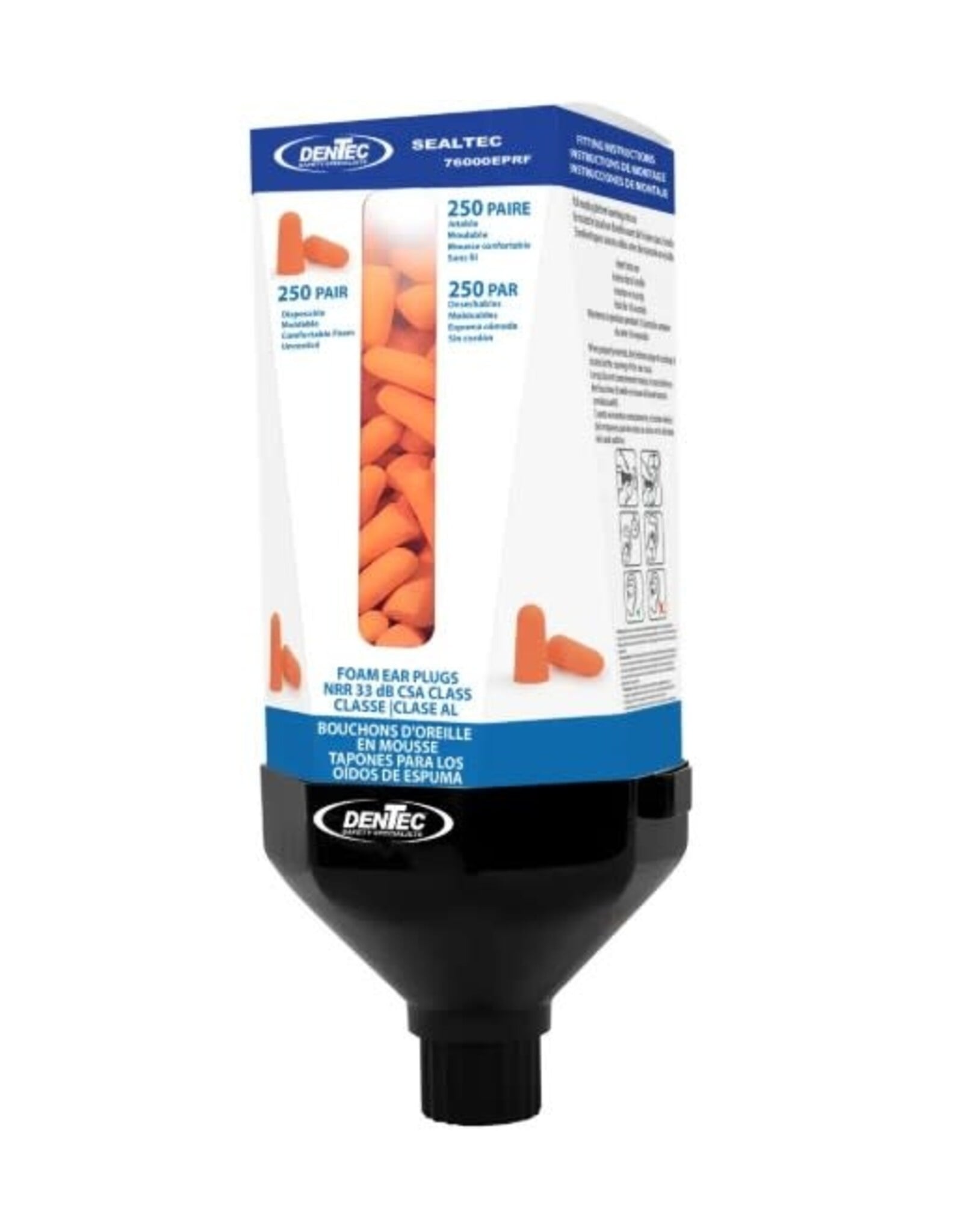 Sealtec Disposable Earplug Dispenser w/250 Pr, Wall Mounted