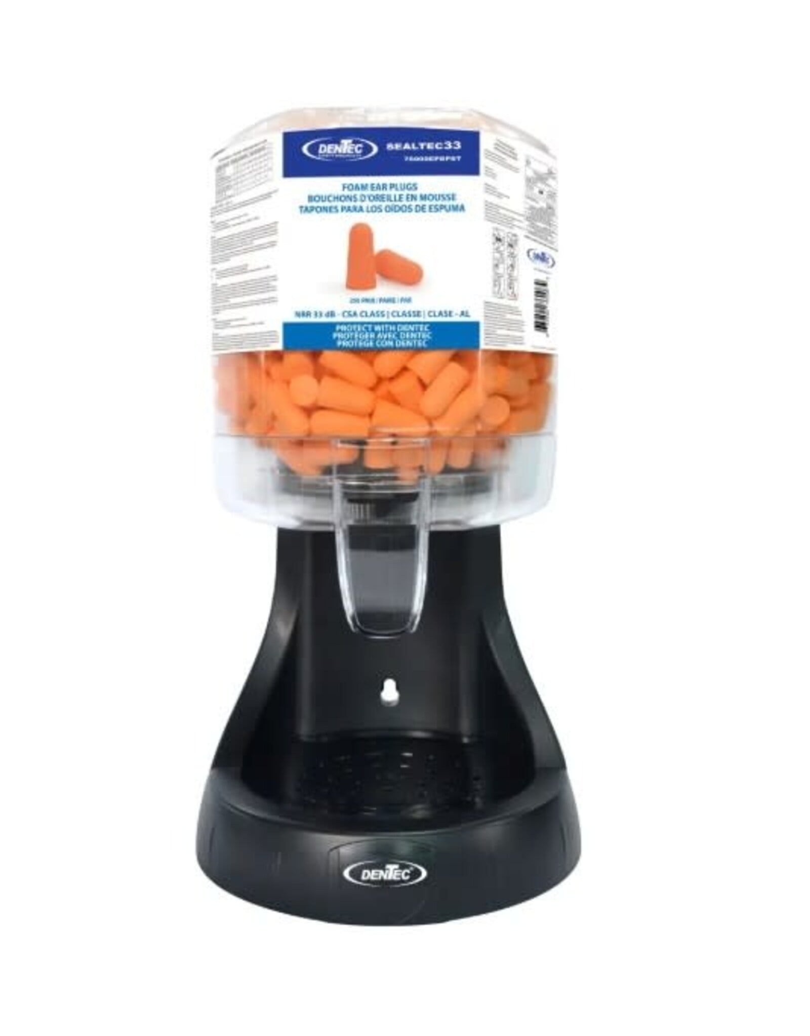 Sealtec Disposable Earplug Dispenser w/250 Pr, Wall/Counter Mount