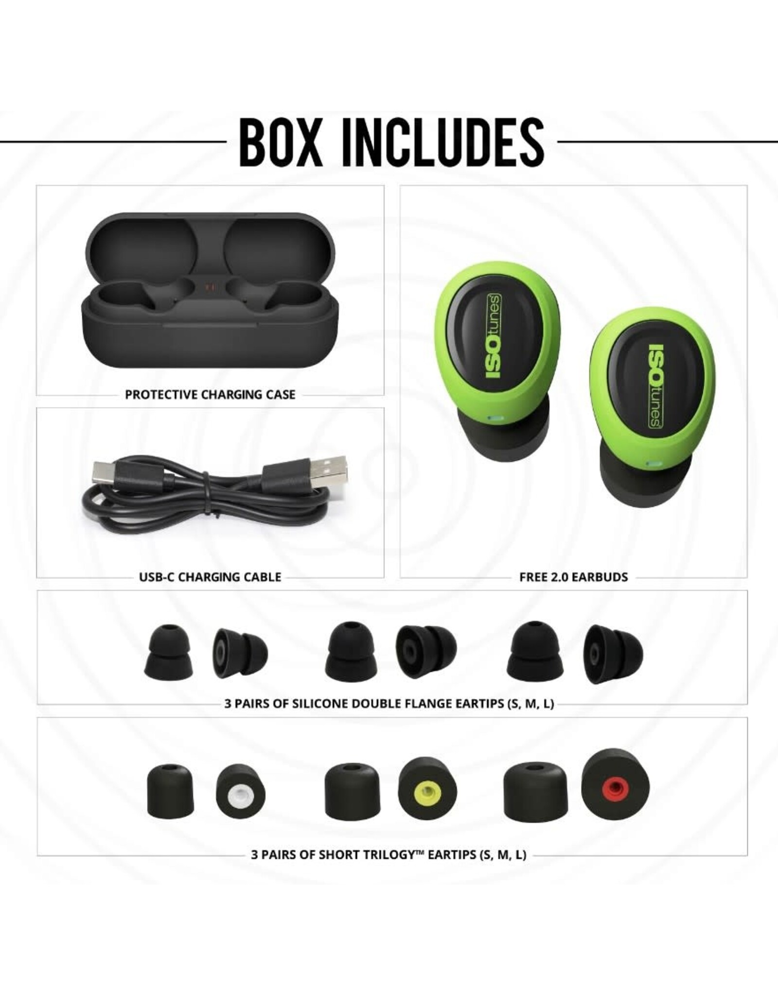 ISOTunes Free 2.0 Bluetooth Earbuds, NRR 25