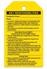 SCAFFOLD INSPECTION Safety Tag, 25/Pk