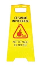 Cleaning in Progress A-Frame Sign, Yellow