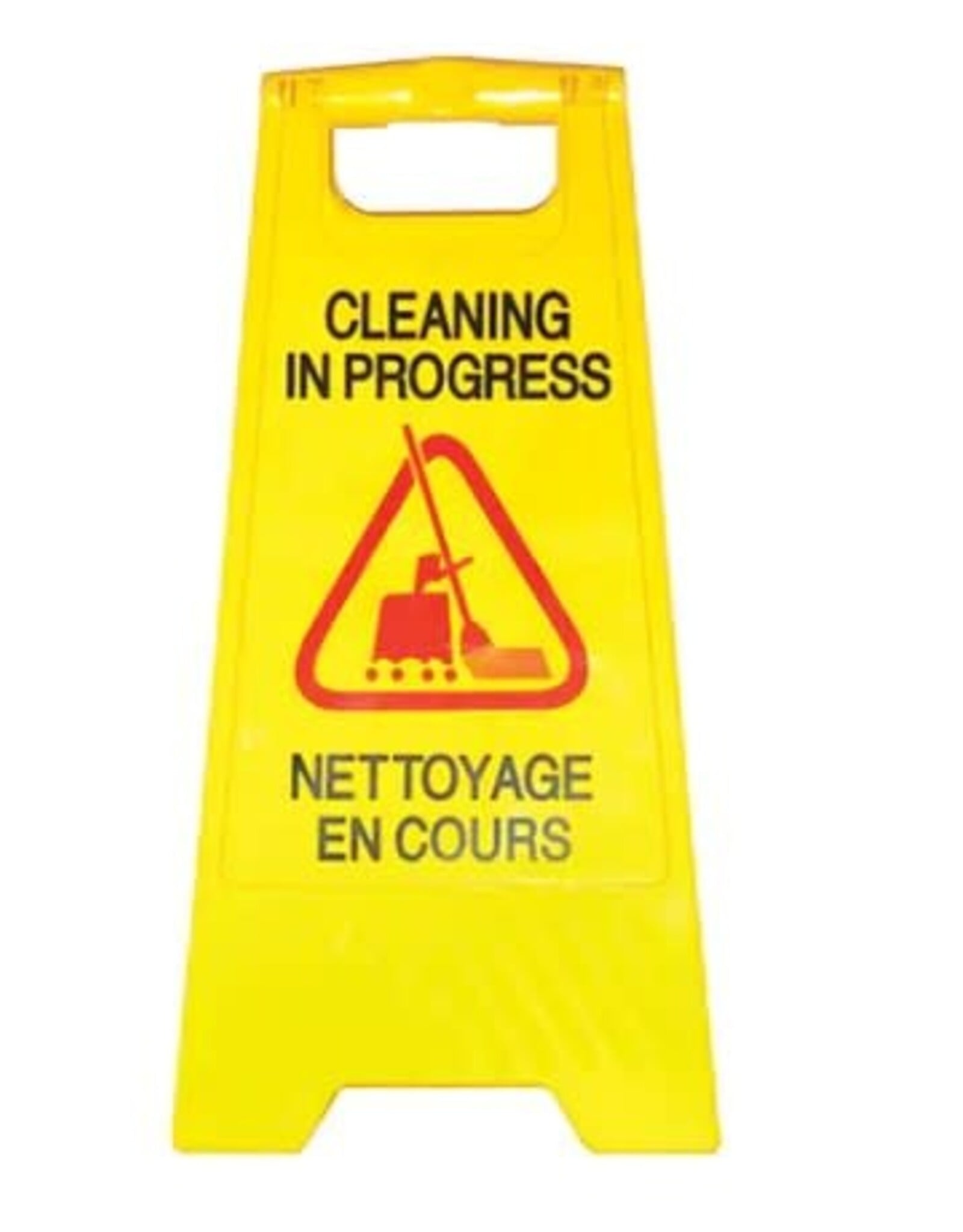 Cleaning in Progress A-Frame Sign, Yellow