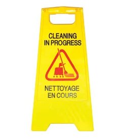 Cleaning in Progress A-Frame Sign, Yellow