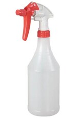 M2 24oz Pro Spray Bottle + Trigger, Red/Wht