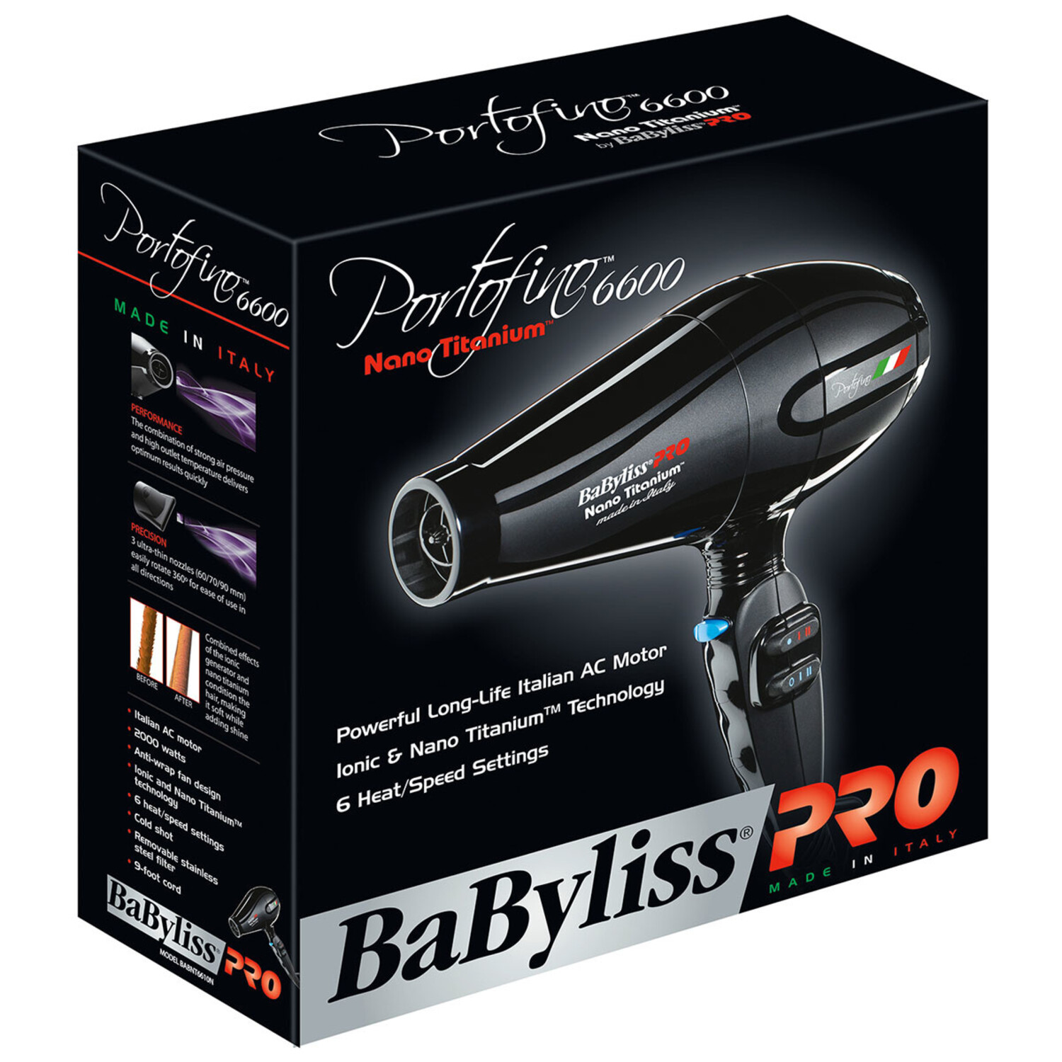BABYLISSPRO Portofino Sechoir Nano Titane BNT6610NC