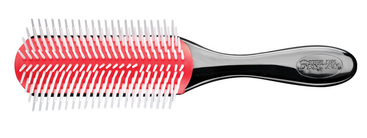 DENMAN Grande Brosse 9 Rangées Manche Vernis - DE-4C
