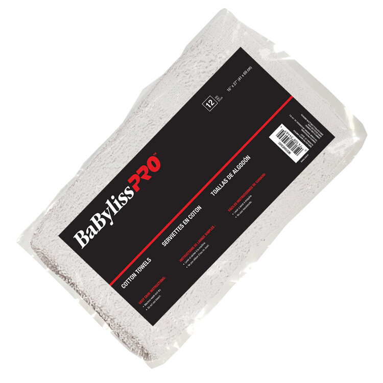 BABYLISSPRO Serviettes Blanches Standards X12 - BESTOWEL3UCC