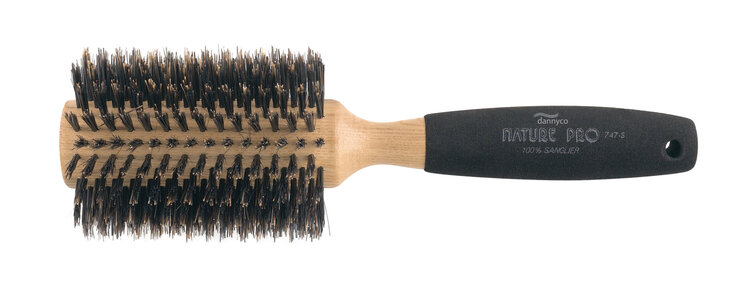 DANNYCO Brosse en Poils de Sanglier avec Manche d'éponge