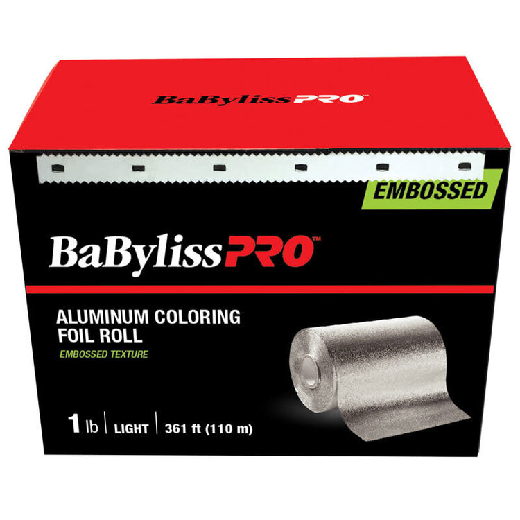 BABYLISSPRO Rouleaux de Papier D'aluminium  Texture Gaufrée 1 LB