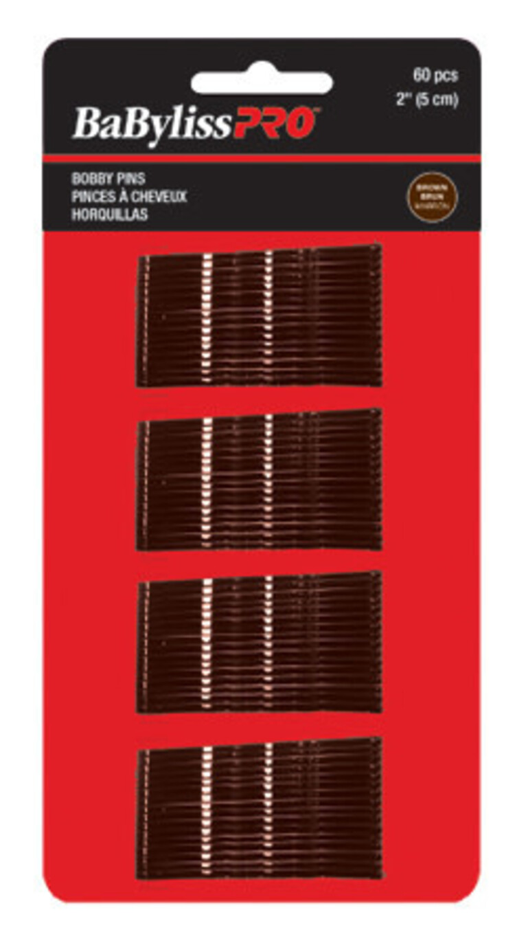 BABYLISSPRO Crimped Bobby Pins | 2" 60/ Card - Professional Hold