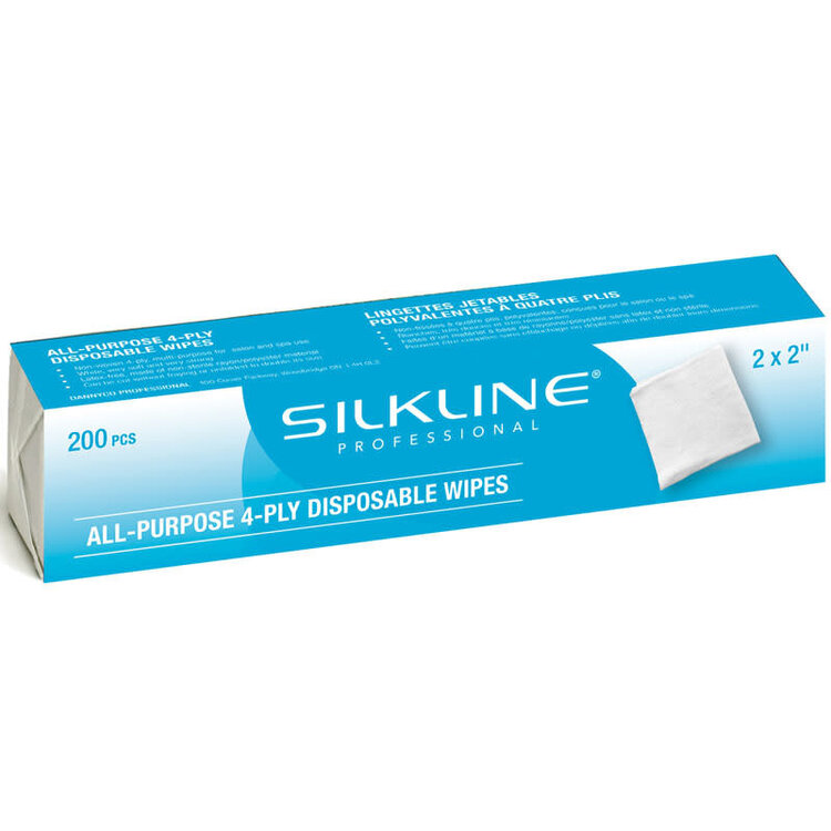 SILKLINE Lingettes Polyvalentes Jetables 200/Boîte
