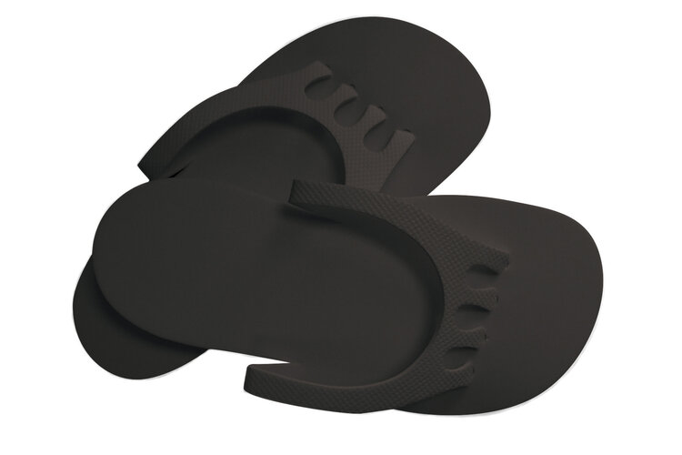 DANNYCO Eco Friendly Slippers / Black - PEDISLIPBKNC