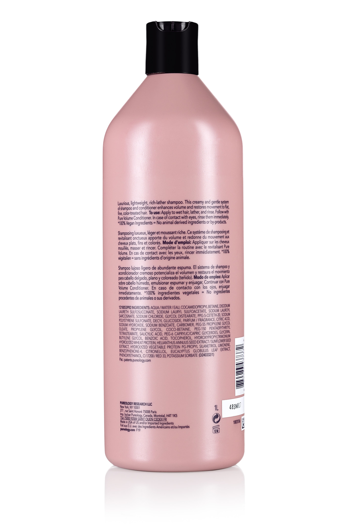PURE VOLUME Shampooing - Industria Coiffure Hair Products