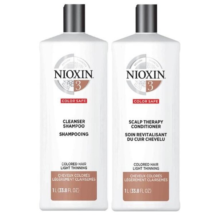 NIOXIN Pro Clinical NIOXIN - ***SYSTEME | 3 Cheveux Colorés | Duo Shampooing et Revitalisant 1L (33.8 oz)