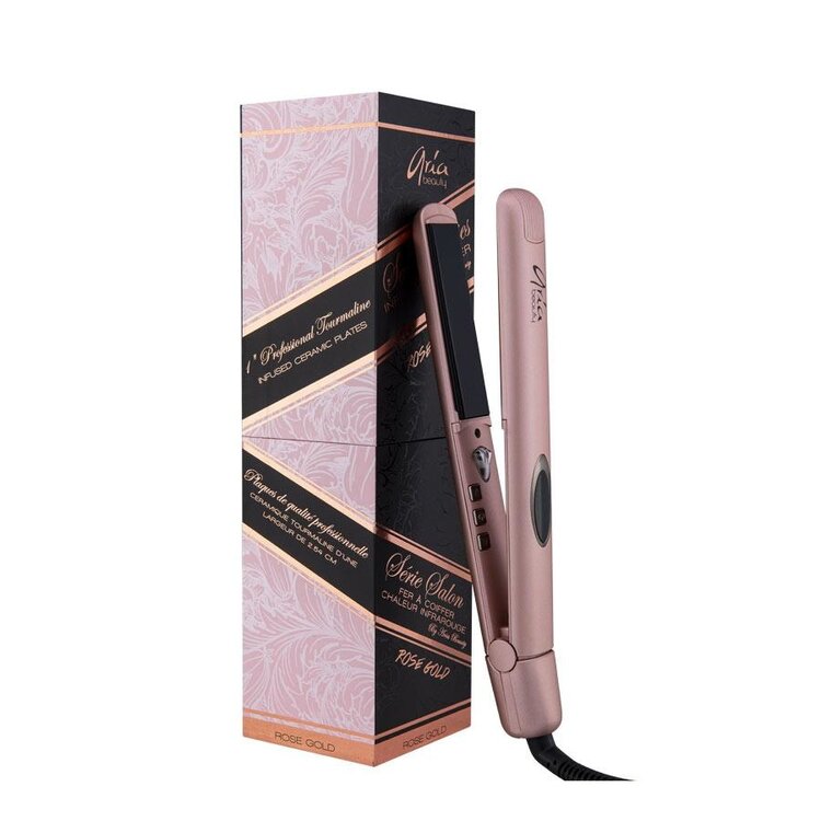 ARIA Beauty ARIA Beauty - Fer Plat Infra-Rouge Tourmaline 1" Rose Gold
