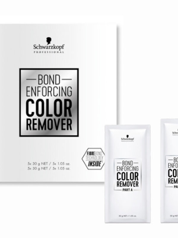 SCHWARZKOPF PROFESSIONAL Bond Enforcing Color Remover 5x Sachets A 30g (1.05 oz) et 5x B 30ml (1.05 oz)