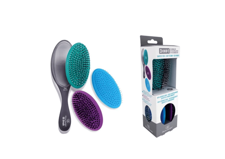 OLIVIA GARDEN OLIVIA GARDEN - OG BRUSH Ensemble 3-en-1 - Grise OGD-K01