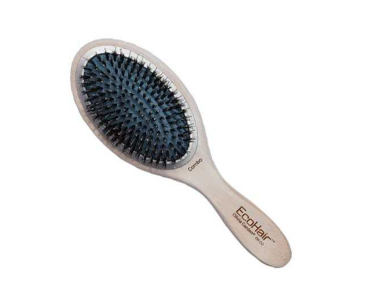 OLIVIA GARDEN ECOHAIR | PADDLE Brosse en Bambou Écologique Combo Poils Ioniques et Sanglier - EH-CO