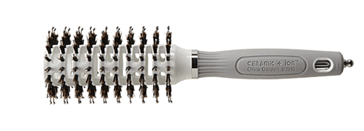 OLIVIA GARDEN CERAMIC + ION | TURBO VENT Brosse en Céramique Poils Ioniques et Sanglier