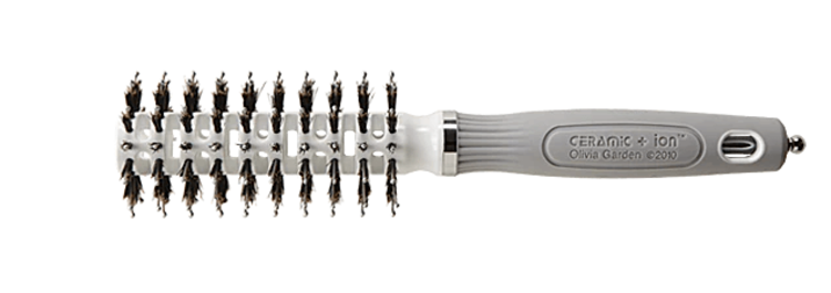 OLIVIA GARDEN CERAMIC + ION | TURBO VENT Brosse en Céramique Poils Ioniques et Sanglier
