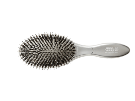 OLIVIA GARDEN CERAMIC + ION | SUPREME & STYLER Brosse Ovale Poils 100% Sanglier - CISP-CO