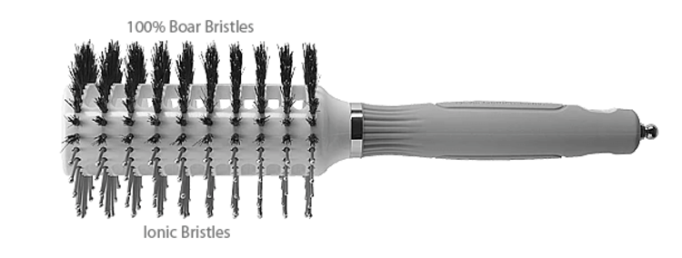 OLIVIA GARDEN CERAMIC + ION | TURBO VENT OVAL TWIN Brosse Ovale Poils Ioniques et Sanglier