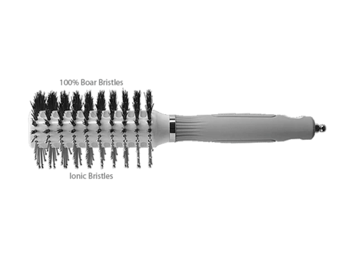 OLIVIA GARDEN CERAMIC + ION | TURBO VENT OVAL TWIN Brosse Ovale Poils Ioniques et Sanglier