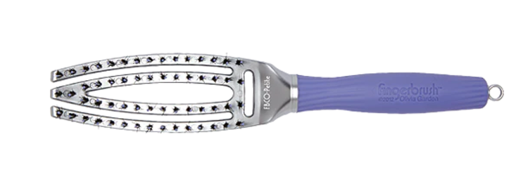 OLIVIA GARDEN FINGERBRUSH Brosse Paddle Courbée et Ventilée Poils Ioniques et Sanglier