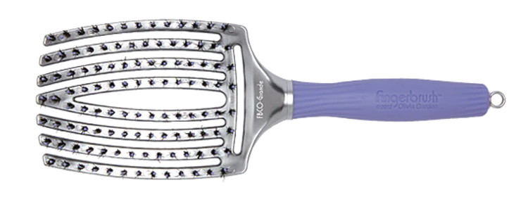 OLIVIA GARDEN FINGERBRUSH Brosse Paddle Courbée et Ventilée Poils Ioniques et Sanglier