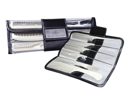 OLIVIA GARDEN CARBOSILK Ensemble de Peignes en Carbone pour Services Technique et Chimique - CS-TP1