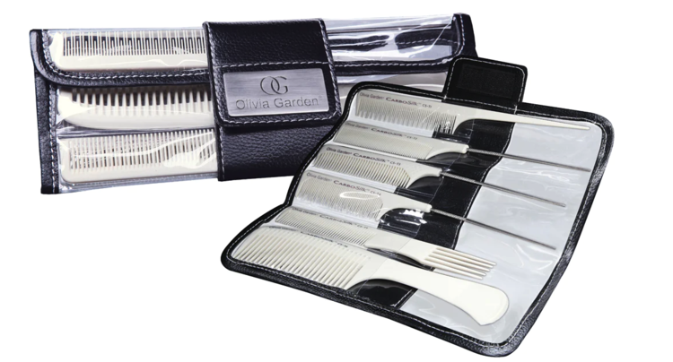 OLIVIA GARDEN OLIVIA GARDEN - CARBOSILK Ensemble de Peignes en Carbone pour Services Technique et Chimique - CS-TP1