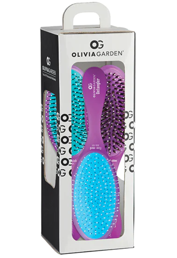 OLIVIA GARDEN OLIVIA GARDEN - OG BRUSH ***Ensemble 3-en-1 - Mauve OGD-BOX01