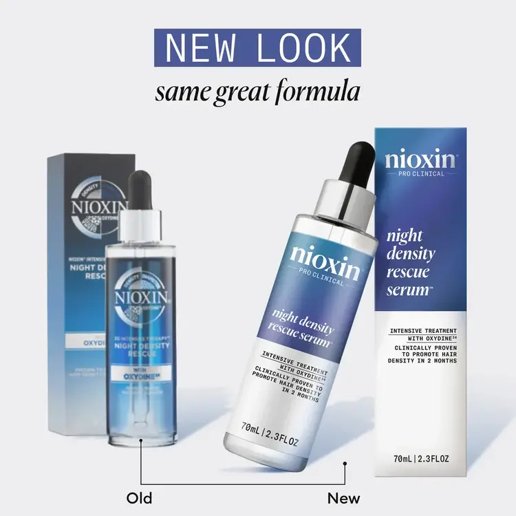 NIOXIN Pro Clinical NIOXIN - SERUM | Night Density Rescue | Traitement Intensif avec Oxydine 70ml (2.3 oz)