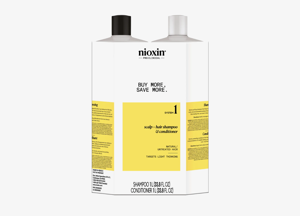 NIOXIN - SYSTEM 1 Duo Shampooing & Revitalisant 1L (33.8 oz)