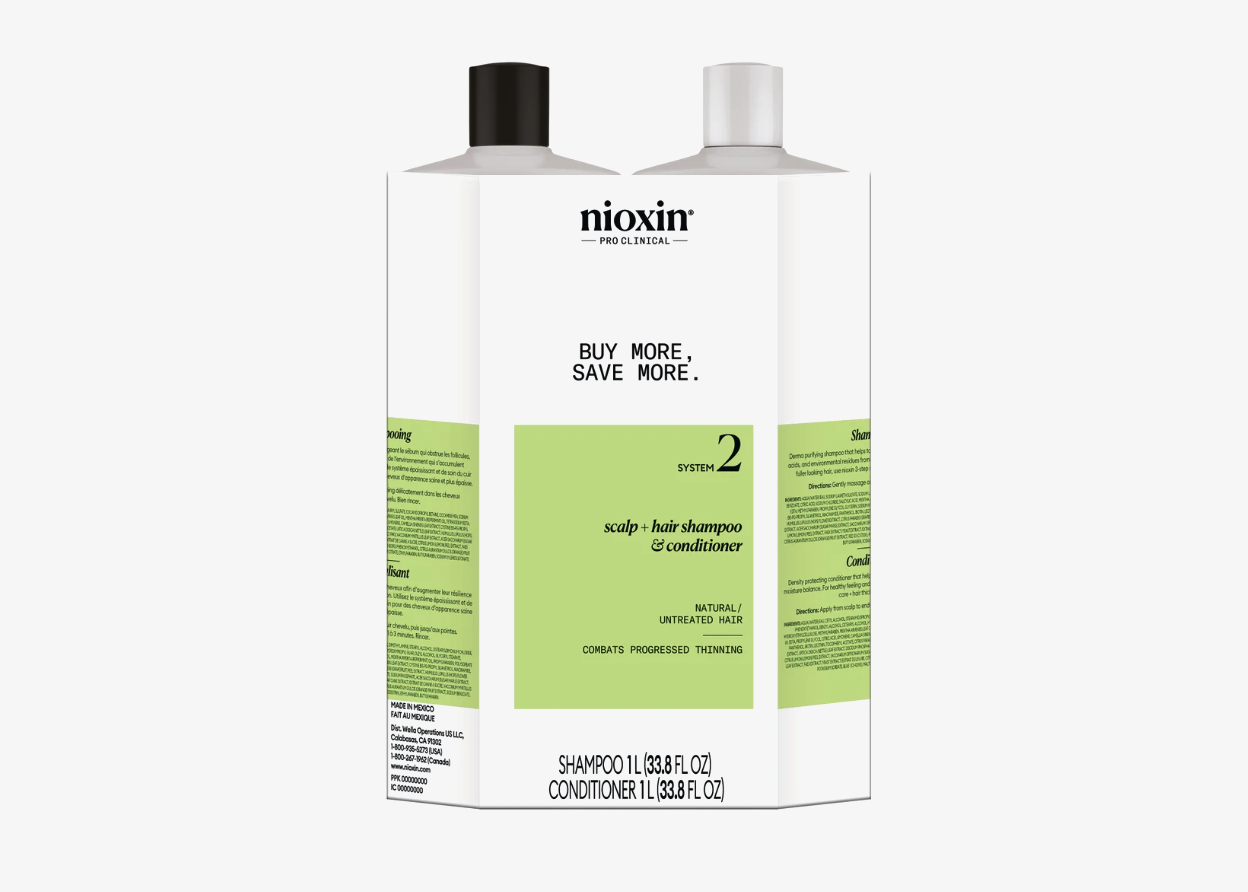 NIOXIN - SYSTEM 2 Duo Shampooing & Revitalisant 1L (33.8 oz)