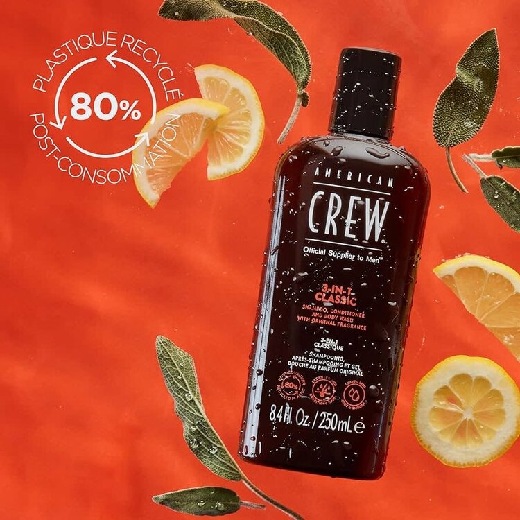 AMERICAN CREW AMERICAN CREW - CLASSIC | 3-IN-1 Shampoo, Conditioner and Body Wash / Shampooing Soin et Gel Douche