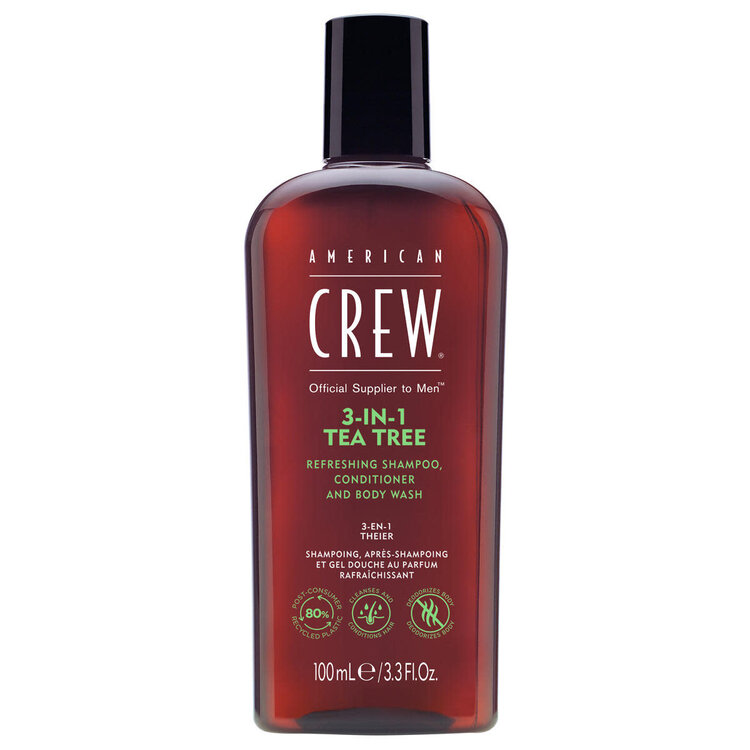 AMERICAN CREW AMERICAN CREW - TEA TREE 3-IN-1 Shampoo, Conditioner and Body Wash / Shampooing Soin et Gel Douche
