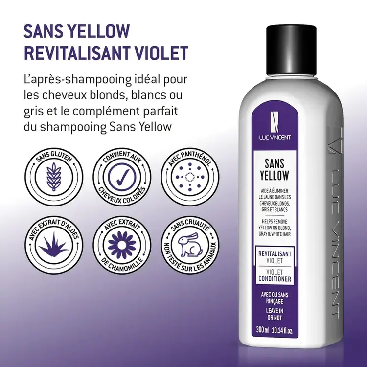 LUC VINCENT LUC VINCENT - ***SANS YELLOW Violet Conditioner / Revitalisant Violet (300ml/10.14oz)