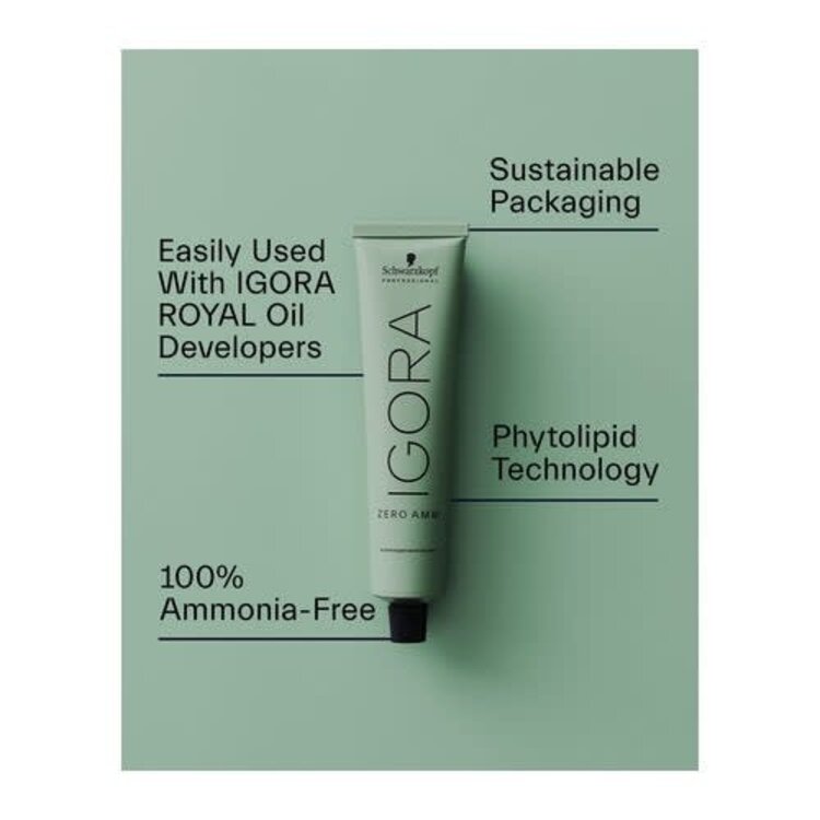 SCHWARZKOPF SCHWARZKOPF - IGORA | ZERO AMM No Ammonia Permanent Color Cream 60ml (2 oz)