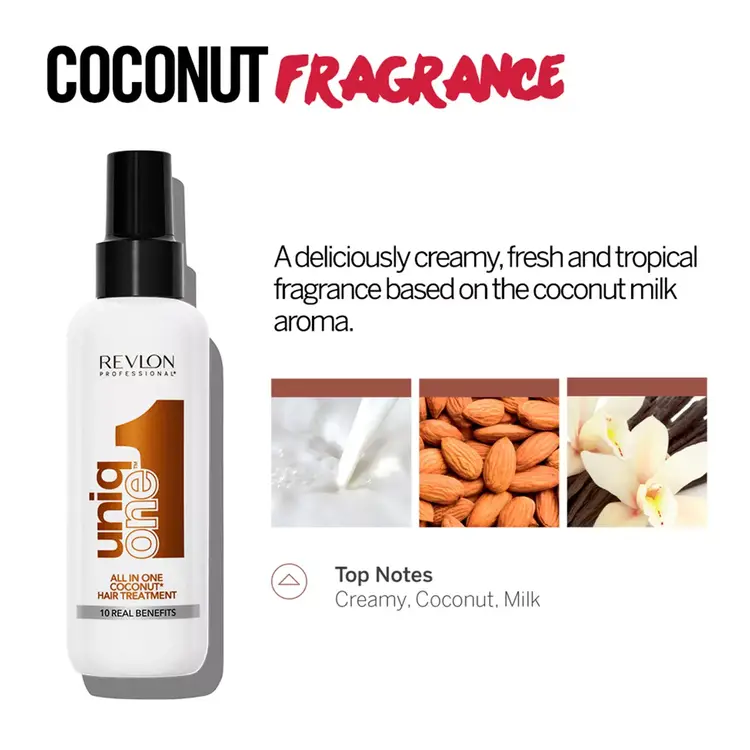 REVLON PROFESSIONAL Uniq One | Coconut All In One Hair Treatment - 10 Benefits (150ml/5.1oz)