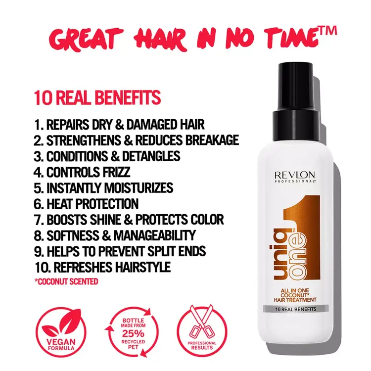 REVLON PROFESSIONAL Uniq One | All In One Traitement Capillaire Coconut - 10 Bienfaits (150ml/5.1oz)