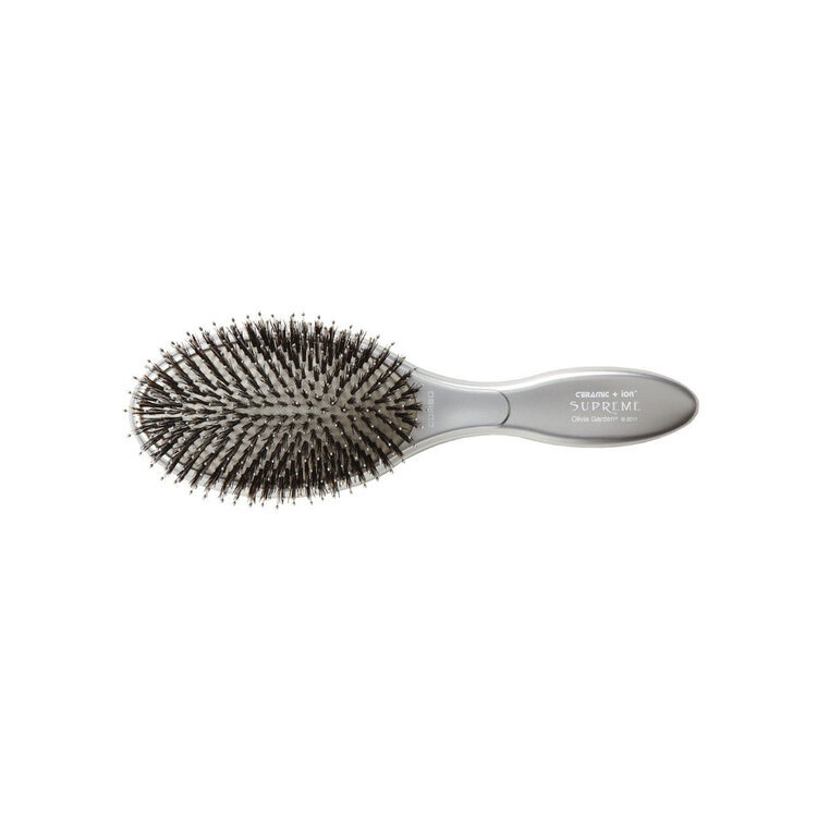 OLIVIA GARDEN CERAMIC + ION | SUPREME & STYLER Brosse Ovale Poils 100% Sanglier - CISP-CO
