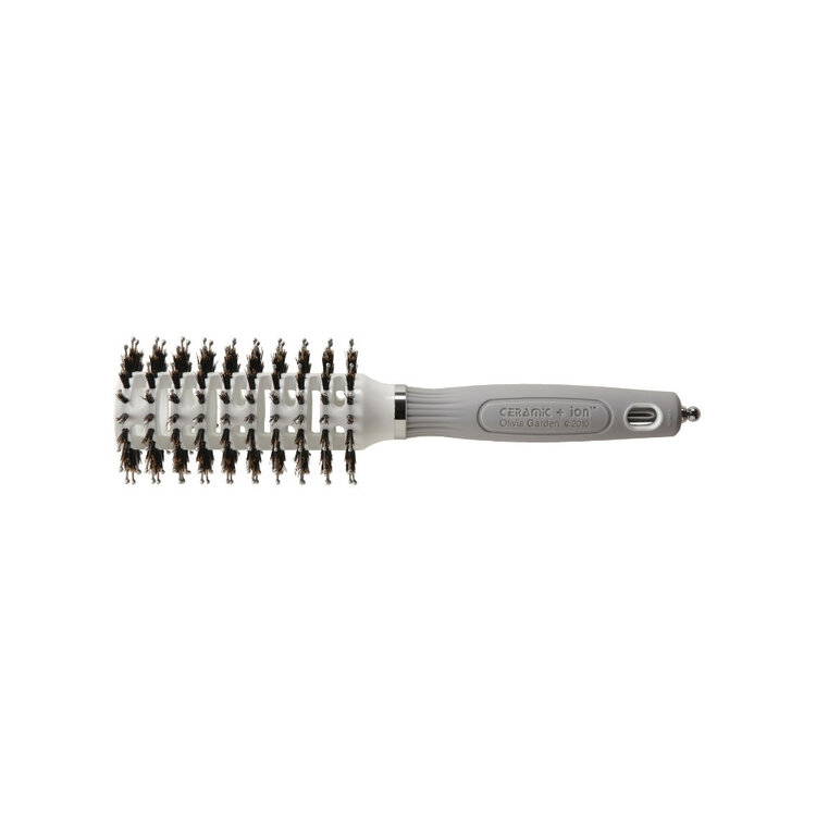 OLIVIA GARDEN CERAMIC + ION | TURBO VENT Brosse en Céramique Poils Ioniques et Sanglier