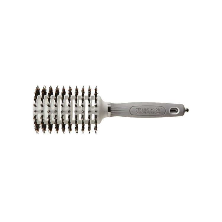 OLIVIA GARDEN CERAMIC + ION | TURBO VENT Brosse en Céramique Poils Ioniques et Sanglier