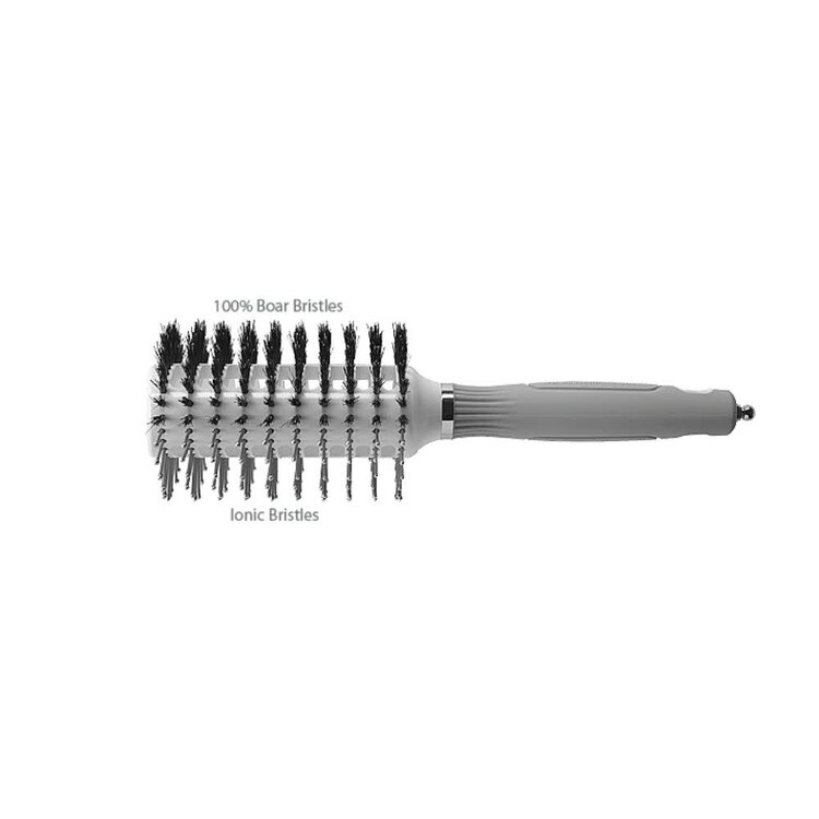 OLIVIA GARDEN CERAMIC + ION | TURBO VENT OVAL TWIN Brosse Ovale Poils Ioniques et Sanglier