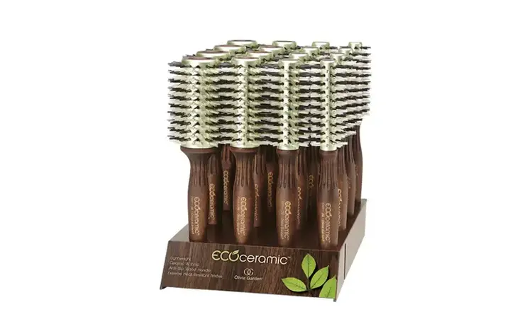 OLIVIA GARDEN ECOCERAMIC Brosse Ronde Thermique à Poils Fermes