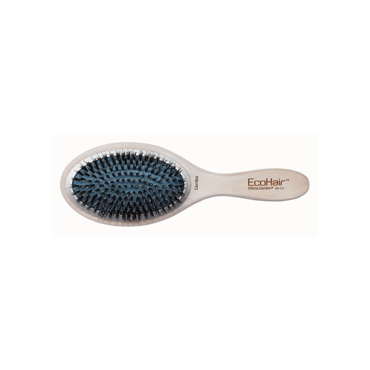 OLIVIA GARDEN ECOHAIR | PADDLE Brosse en Bambou Écologique Combo Poils Ioniques et Sanglier - EH-CO