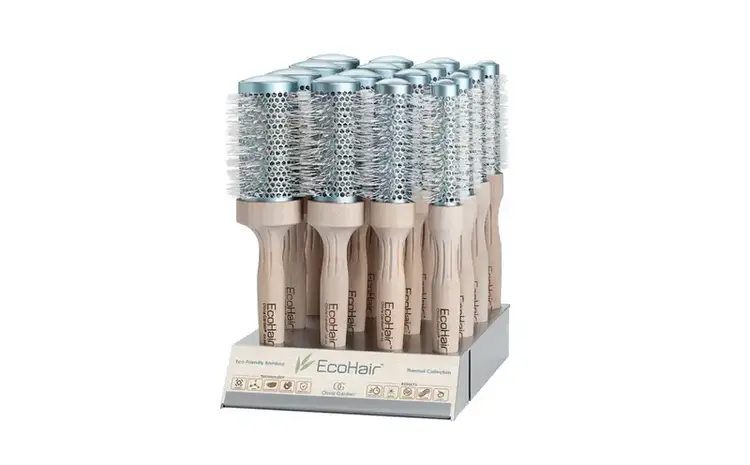 OLIVIA GARDEN ECOHAIR | THERMAL Brosse en Bambou Écologique Poils Ioniques