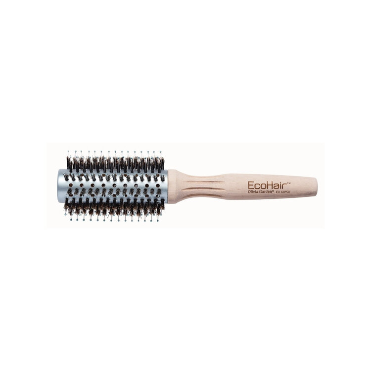 OLIVIA GARDEN ECOHAIR | VENT Brosse en Bambou Écologique Poils Ioniques et Sanglier 100%